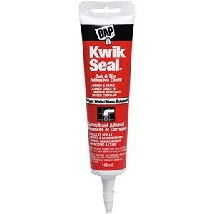 DAP 74853 162ml (5.5oz) White Kwik Seal Kitchen & Bath Adhesive Caulk Tube