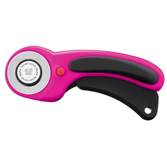 OLFA Deluxe Ergonomic Rotary Cutter, Magenta, 45mm